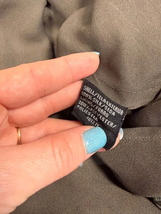 Vintage Y2K ECI New York Silk Paisley Asymmetrical Handkerchief Ruffle Skirt Sma - Picture 9 of 9